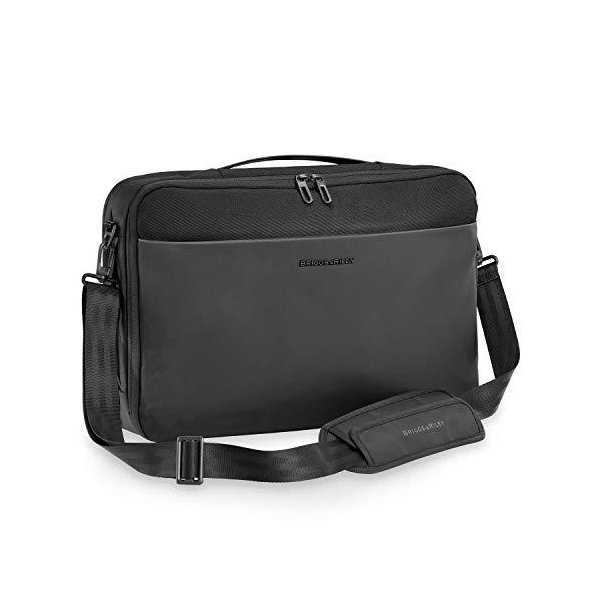 Briggs & Riley Hybrid Convertible Laptop Backpack Briefcase， Black， 11.5
