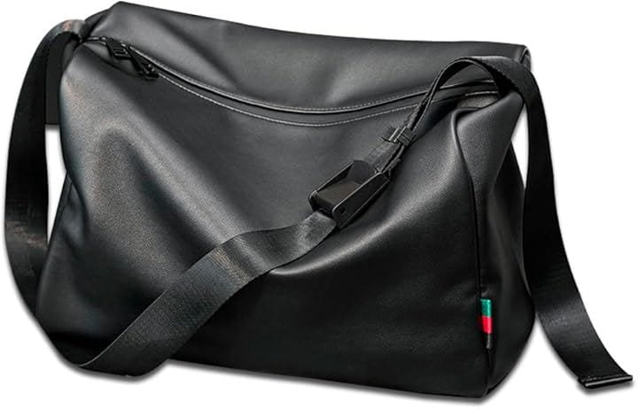 ボストンバッグ メンズ レディース ショルダーバッグ PU 斜めがけバッグ 大容量 ジム 修学旅行 旅行バッグ 撥水 A4 ゴルフバッグ スポーツバッグ YH3520( ブラック)