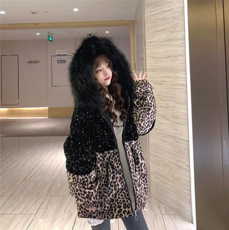 秋冬 裏起毛 暖かい 厚手 綿の服コート レディース フードつき コットンジャケット 5,541円