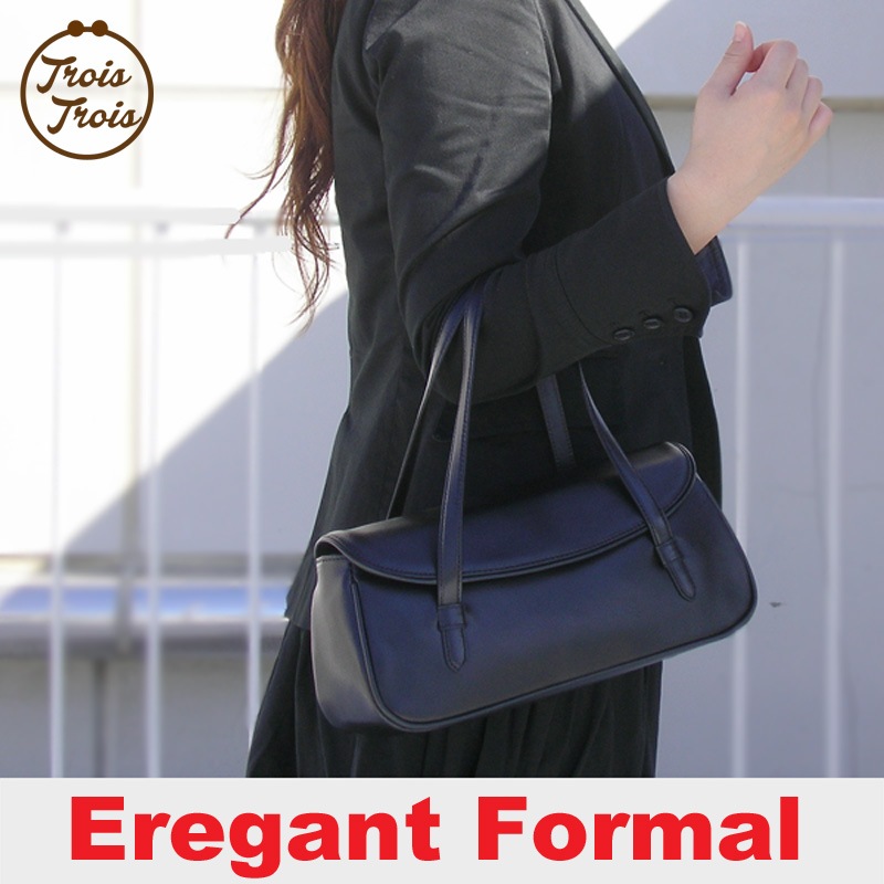 フォーマルバッグ/ハンドバック/牛床革+合成皮革/横長かぶせ/冠婚葬祭/エレガントフォーマル