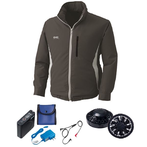 KU90520 空調服 R ポリエステル製フード付き FAN2200B・RD9261・LISUPER1セット チャコール M