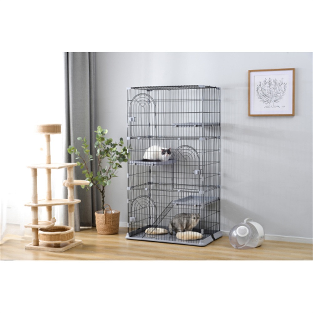 おしゃれ 猫 ケージ キャットケージ 2/3段 猫ゲージ おしゃれ キャットハウス ネコ ハウス 多段 留守番 保護 脱走防止 多頭飼いペットケージ