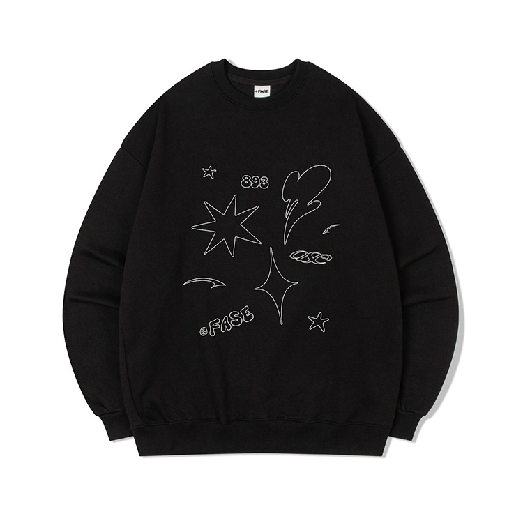 DRAWING FIGURE SWEATSHIRTS - BLACK