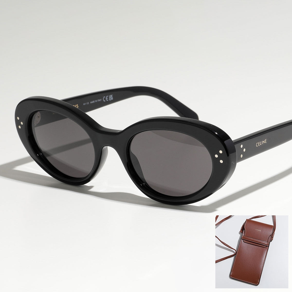 CELINE セリーヌ サングラス 4S193CPLB CL40193I レディース キャットアイ型 オーバル型 メガネ 眼鏡 ロゴ アイウェア 38NO