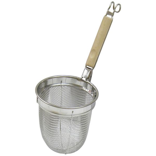 (3個セット) 麺類用 湯切り 調理器具 幅140mm 日本製 木製取っ手付き パール金属 ミドルプロ 木柄うどんテボ キッチン 台所