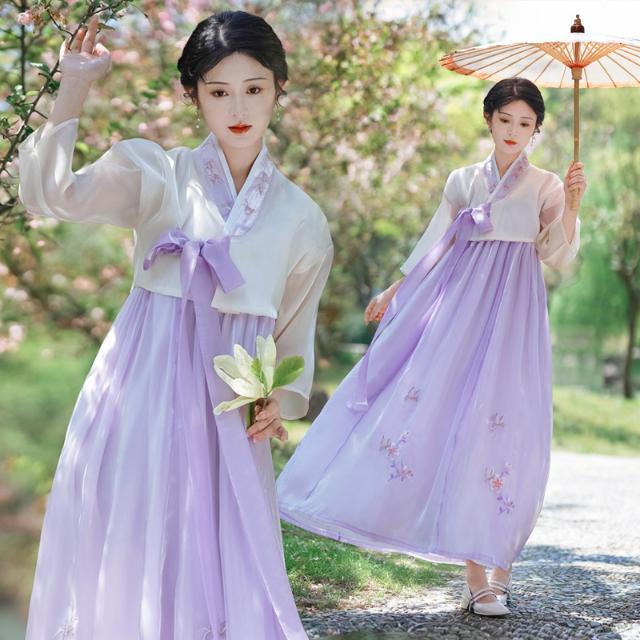 新風民族風テーマ服韓服韓国服女性宮廷演出ドレス普段着