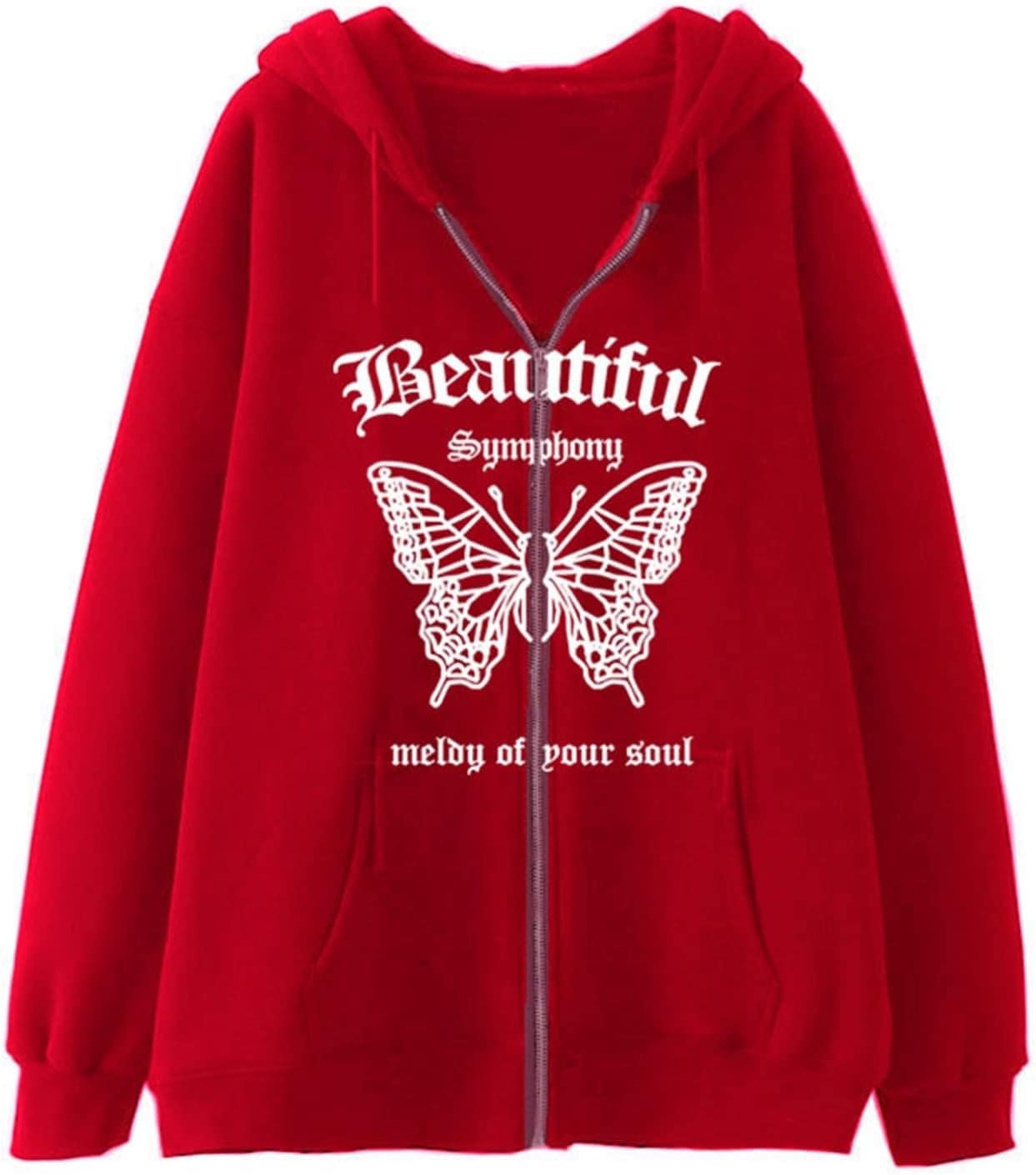 クールゴス パーカー メンズ レディース ジップアップ 秋冬 長袖 カジュアル フード付き おしゃれ 大きいサイズ 原宿系 ヒップホップ サブカル バタフライ柄 オーバーサイズ 男女兼用 ゴ