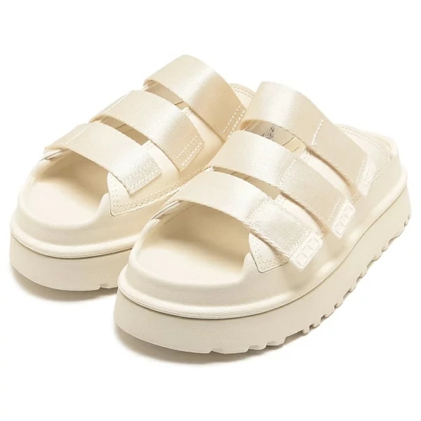 厚底 スライド サンダル ゴールデングロー スライド プラットフォーム ホワイト レディース 1167430 JSM