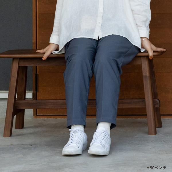 ダイニングチェア ベンチ 木製 椅子 ブラウン ウォールナット レトロ おしゃれ 長椅子 ベンチシート ベンチ椅子 ベンチチェア 90cm ダイニングベンチ