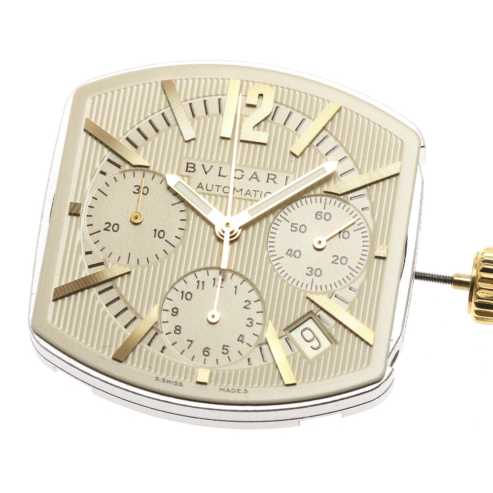 ブルガリ BVLGARI Cal.080-TEEG クロノグラフ ムーブメント 自動巻き メンズ 美品 _I-14【中古】