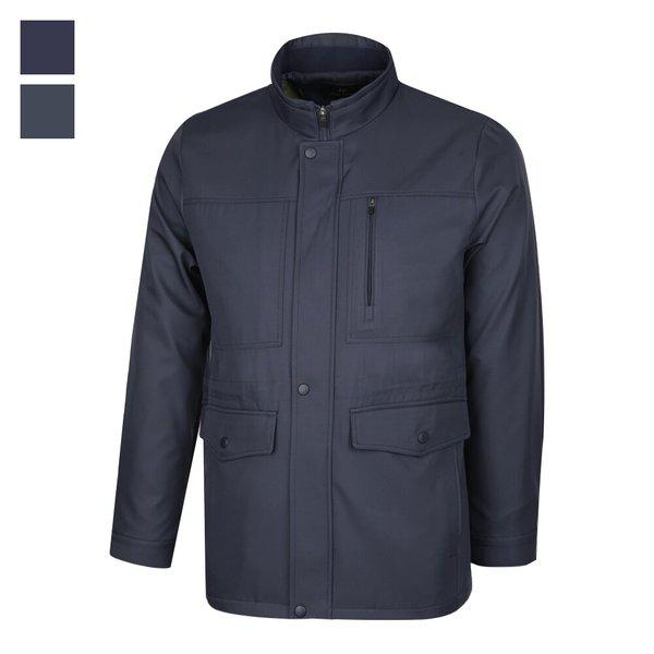 メンズ高級ビジネスストリングジップアップジャンパーAR-JUA-287-ネイビー