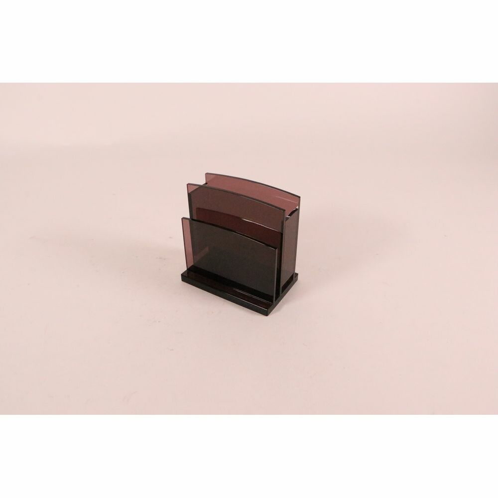 （まとめ買い）ナフキン&ブック立 1列 NT-12 スモークブラウン [x3]