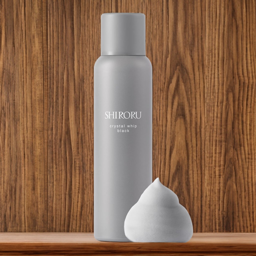 SHIRORU (シロル) クリスタルホイップ ブラック『炭×炭酸で毛穴汚れごっそり吸着』(洗顔 泡 洗顔フォーム 炭酸洗顔 泡洗顔) （120g× 1本）