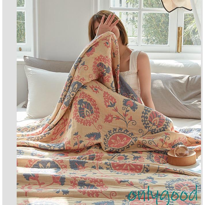 【HLC】ガーゼケット 花柄 シングル 大判 綿 コットン おしゃれ ガーゼ ケット タオルケット 北欧 ブランケット ダブル 膝掛け ひざ掛け ナチュラル オールシーズン 5,046円