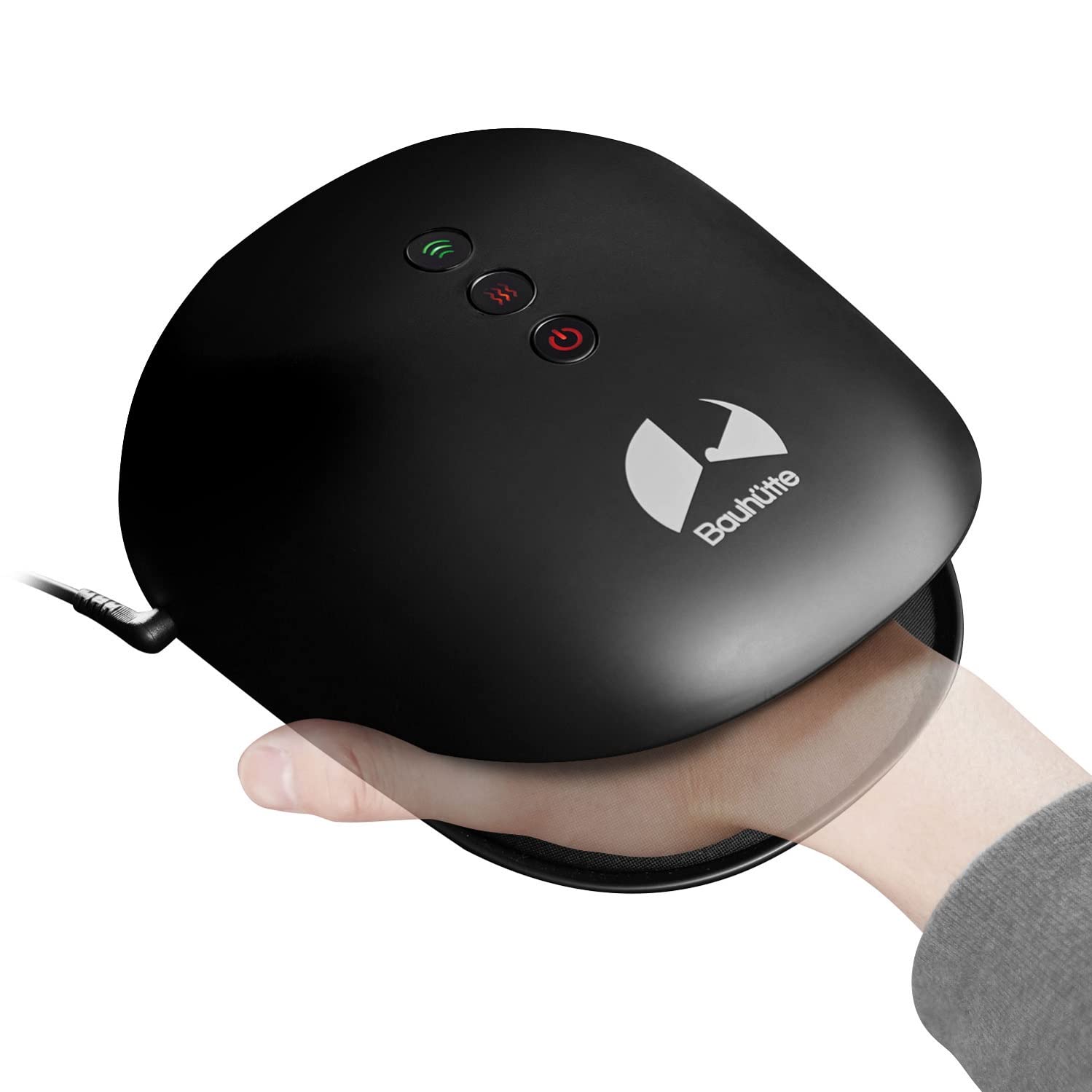 Bauhutte (バウヒュッテ) ハンドマッサージャー MSG-01H-BK 【ゲーム疲れを揉みほぐす卓上ハンドマッサージャー】 ブラック 小