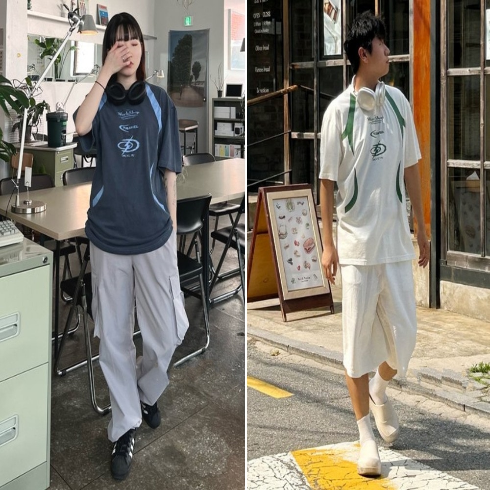 LOGO LINE UP PIGMENT OVER FIT TEE/4カラー/ユニセックス
