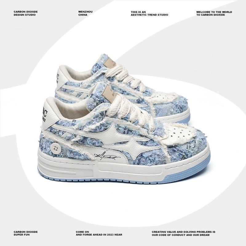 小香風カップルシューズ スポーツカジュアルな板靴