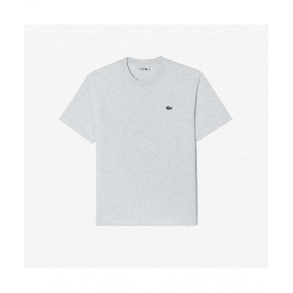 LACOSTE メンズ 機能性 コットン 半袖 Tシャツ [メランジェグレー]