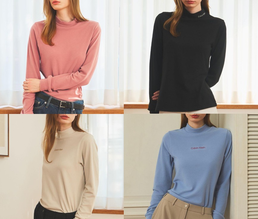 Womens Daily Mock Neck T-Shirt