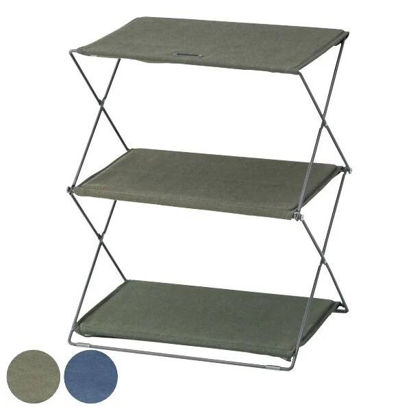 アウトドア 棚 2段 シェルフ 折りたたみ フォールディング 2D