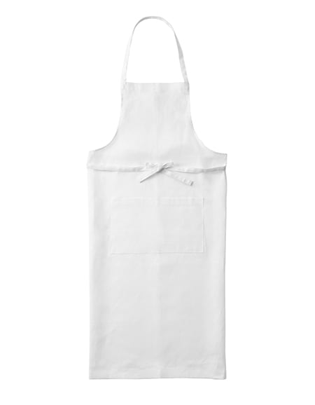 リネンフルエプロン　ホワイト 5,693円