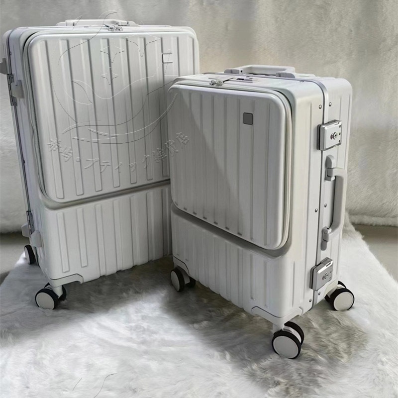 スーツケース タイロッド 取りやすい 24インチ アルミニウム合金枠 USB充電 ハイエンドファッション 強化された耐久性 学生 20インチ ジンバルホイール フロントオープンボックス トラベルケース
