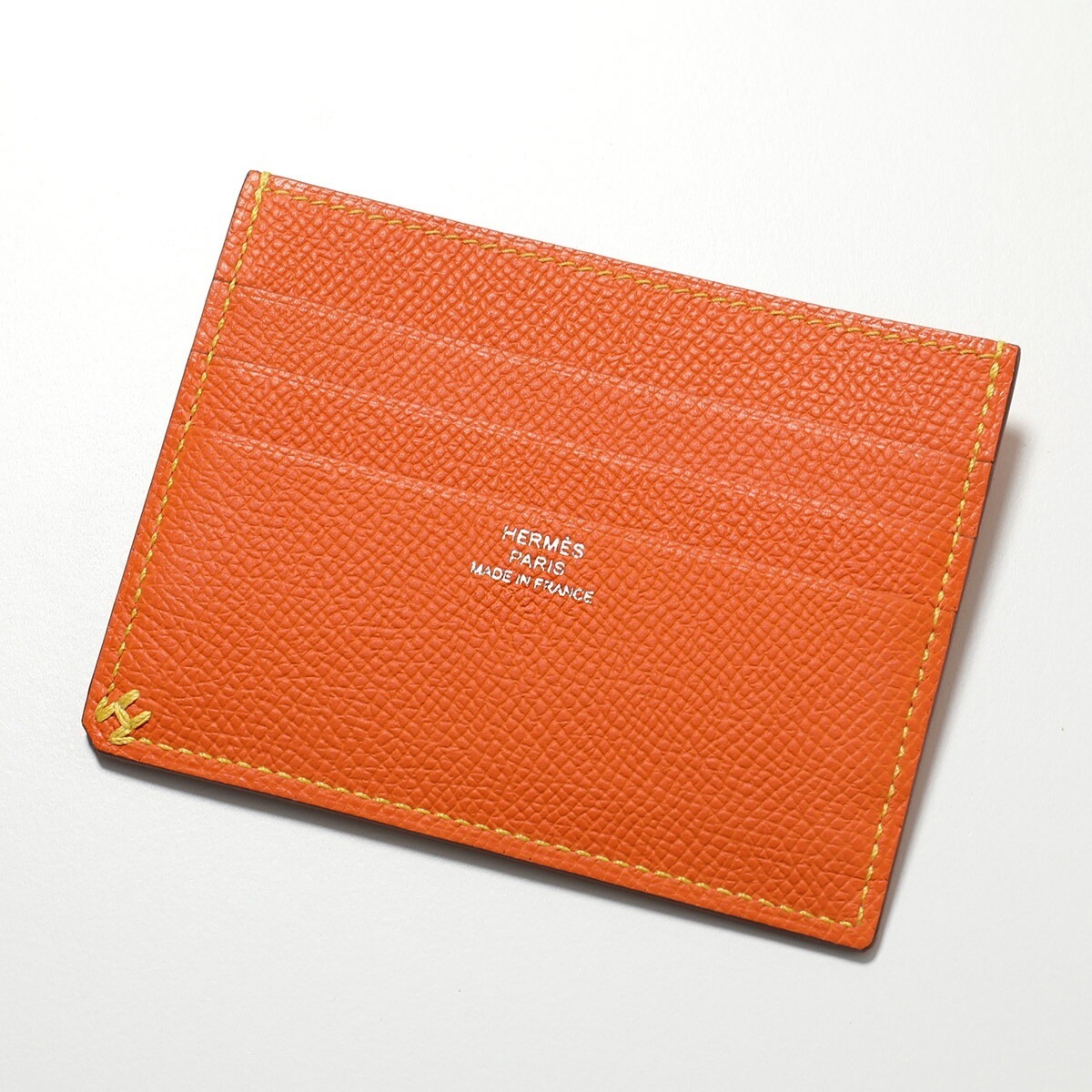 HERMES エルメス カードケース H SELLIER アッシュセリエ 084988CA メンズ カードホルダー ボックスカーフ レザー Hロゴ ステッチ W刻印 カラー2色