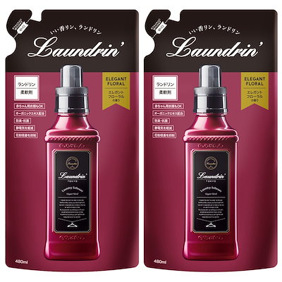 他サイト： ランドリン (Laundrin) 柔軟剤 詰替え エレガントフローラル 2個の商品画像