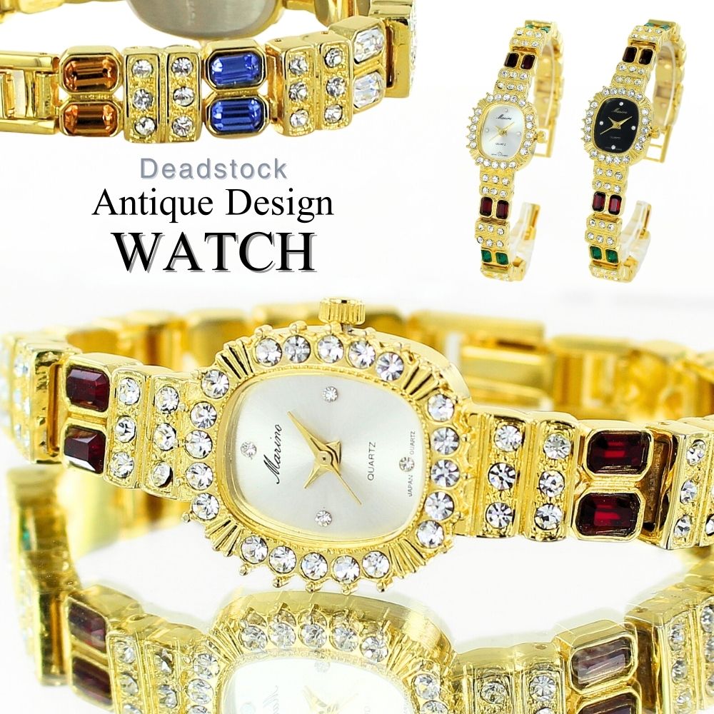 プリメックス 小さい 腕時計 手表 レディース おしゃれ レトロ キラキラ時計 ゴールド ブレスレット ウォッチ アンティーク風 レトロな腕時計 レディース腕時計 女性用 時計 結婚式 誕生日プレゼン