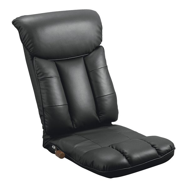 スーパーソフトレザー座椅子彩 パーソナルチェア/ハイバック/BK YS-1310 BK