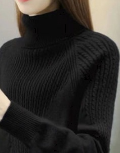 ハイネック長袖ニット トップス 長袖 S M L XL 2XL 3XL 4XL 爽やか かわいい 可愛い きれいめ シンプル カジュアル 上品 おしゃれ かっこいい レトロ アジアン