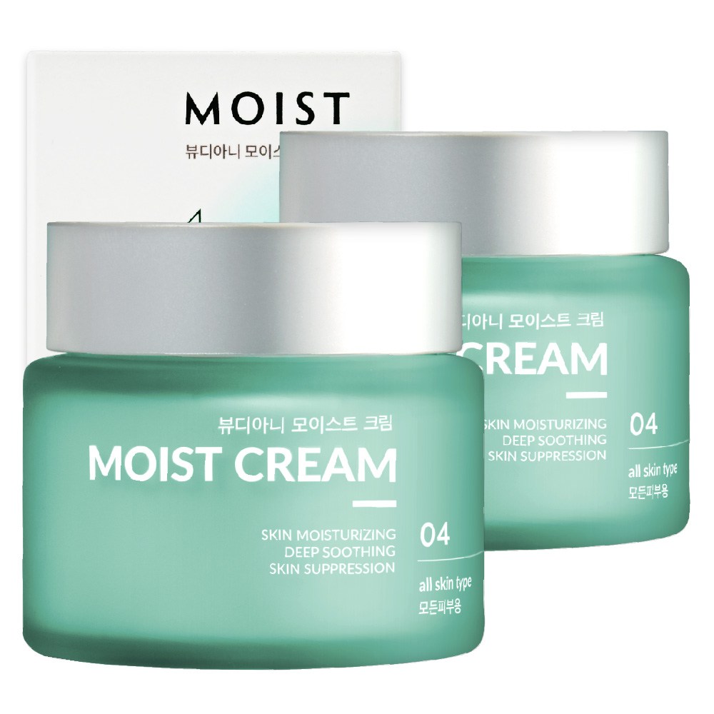 ビュディアニモイスト水分クリーム50ml水分保湿速乾性シミ雑多なニキビニキビトラブル低刺激マイルド基礎ビーガンWHITENING中水光栄養