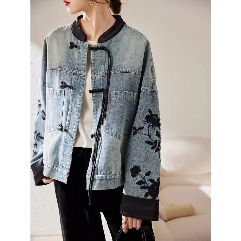 デニムジャケット レディース トップス 新風デニムコート女性春秋服2025新ゆったり国風トップス 韓国人気 アウター