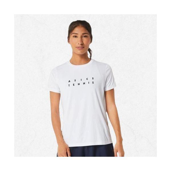 アシックス ウーマン コート グラフィック T (2042A259100) 女性 半袖 ラウンド Tシャツ 2042A259100 2403826
