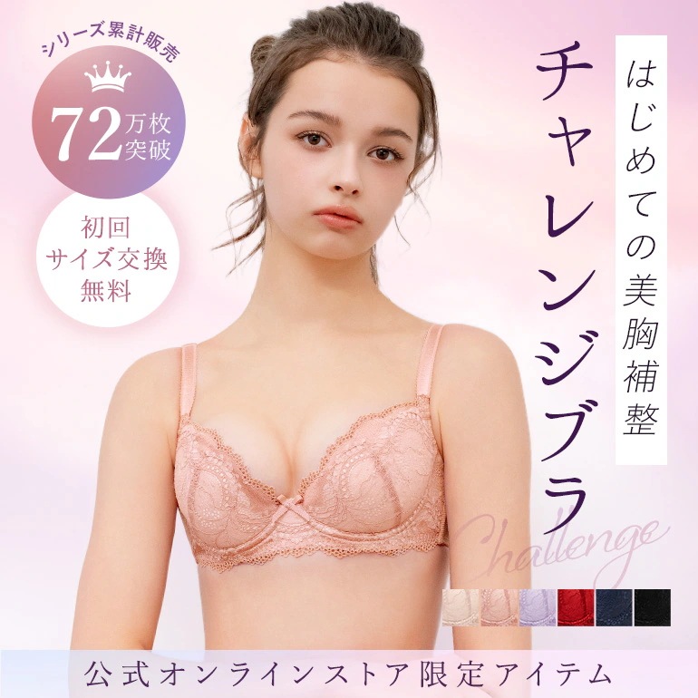 ブラジャー 下着 脇高 補正ブラ 脇肉 谷間 育乳 バストアップ ブラデリス チャレンジブラ ステップ1 Youtuber様ご紹介 初回サイズ交換無料 定番