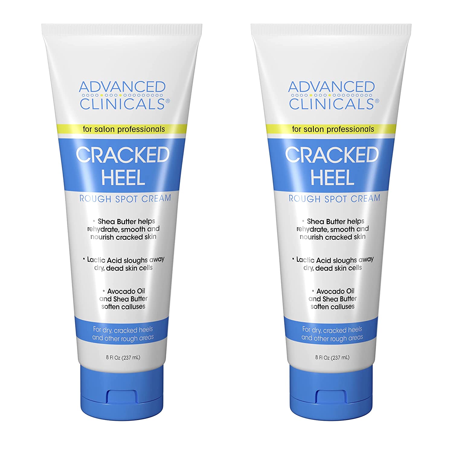 Advanced Clinicals Cracked Heel Foot Cream Moisturizer Lotion先端クリニカルクラックヒールフットクリーム保湿ローションW/シアバタースキン