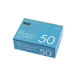 (まとめ) TANOSEE ゼムクリップ ジャンボ 50mm シルバー 業務用パック 1箱(1000本) 10セット