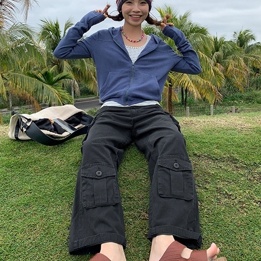 ボトムス パンツ ズボン カーゴパンツ ロングパンツ ポケット ロング丈 かわいい 大人可愛い きれいめ シンプル カジュアル 上品 おしゃれ かっこい 大人女子 こなれ感 ラフ ルーズ 個性的