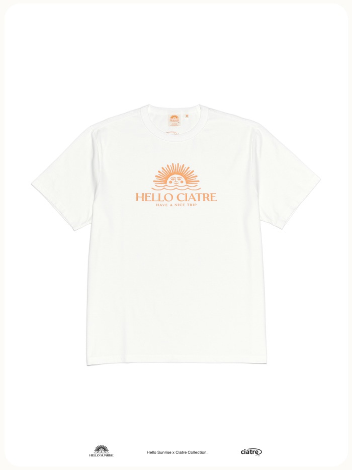 HELLO SUNRISE OG Logo Tee Off White