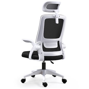 JIQAIO 椅子 オフィスチェア デスクチェア イス テレワーク メッシュ コンパクト ハイバック跳ね上げ式アームレスト 360度回転 座面昇降（2色）
