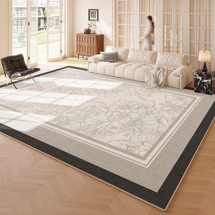 カーペットリビングルームフレンチスタイル洗えると拭けるベッドルームルームフロアマット防水と防汚屋内厚手コーヒーテーブルブランケット