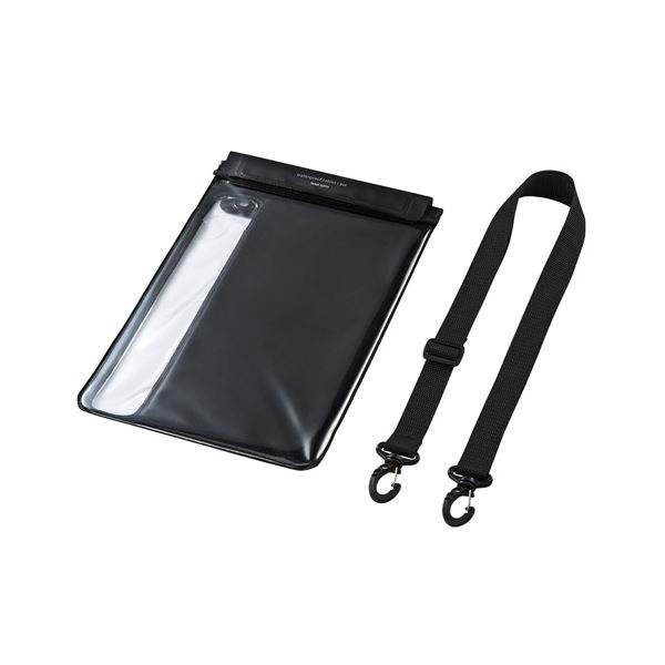 サンワサプライ タブレット防水防塵ケース(スタンド付きショルダーベルト付き10.1型) PDA-TABWPST10BK