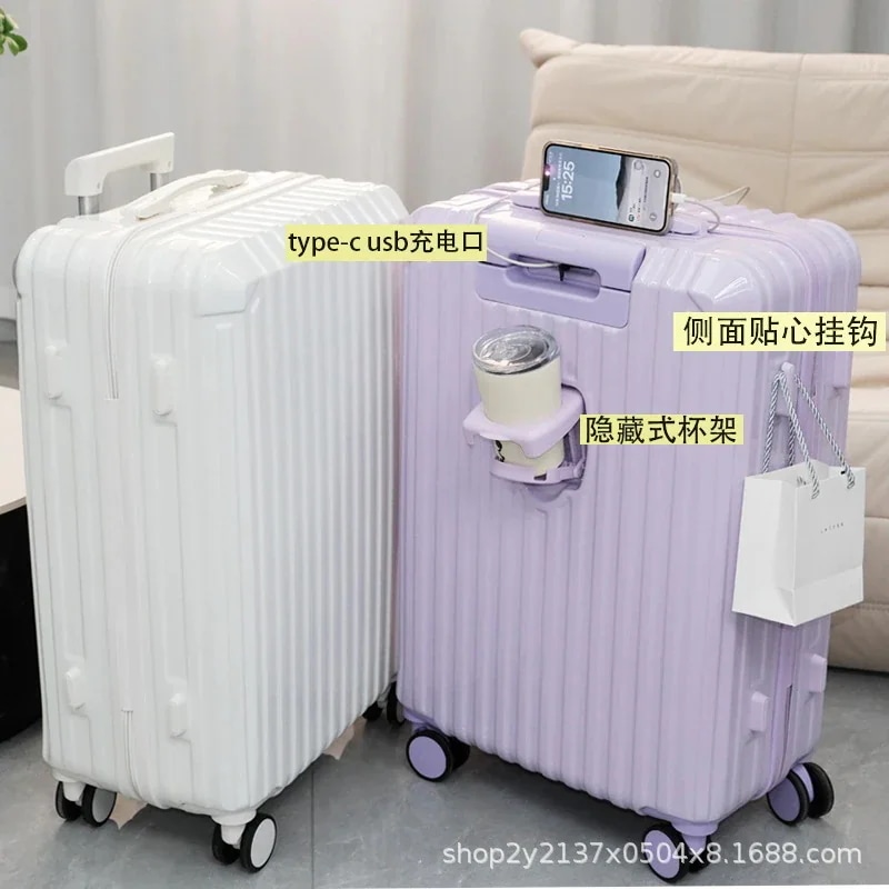 見栄えの良い女性用の2024年新作トロリーケースと男女学生向けの強力なパスワードボックスは