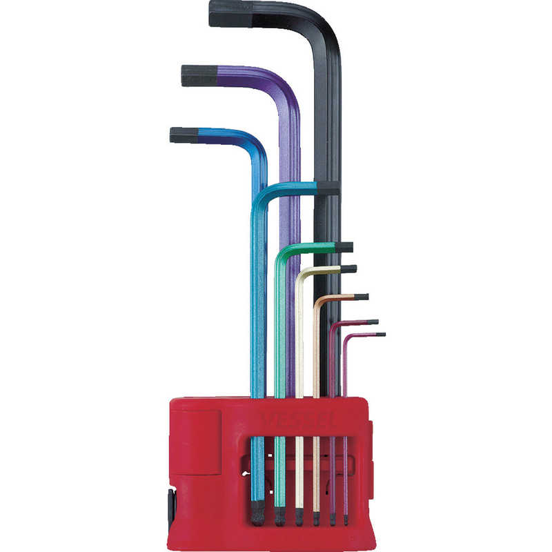 ベッセル　ベッセル レインボールL型レンチ 9本組　8909BP