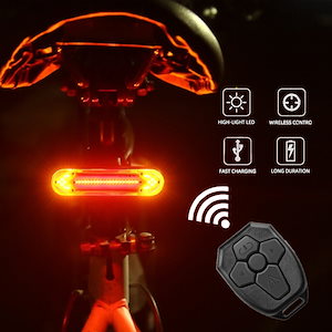 ワイヤレスリモコン自転車テールライトusb充電防水マウンテンバイクLED警告灯自転車乗車機器アクセサ