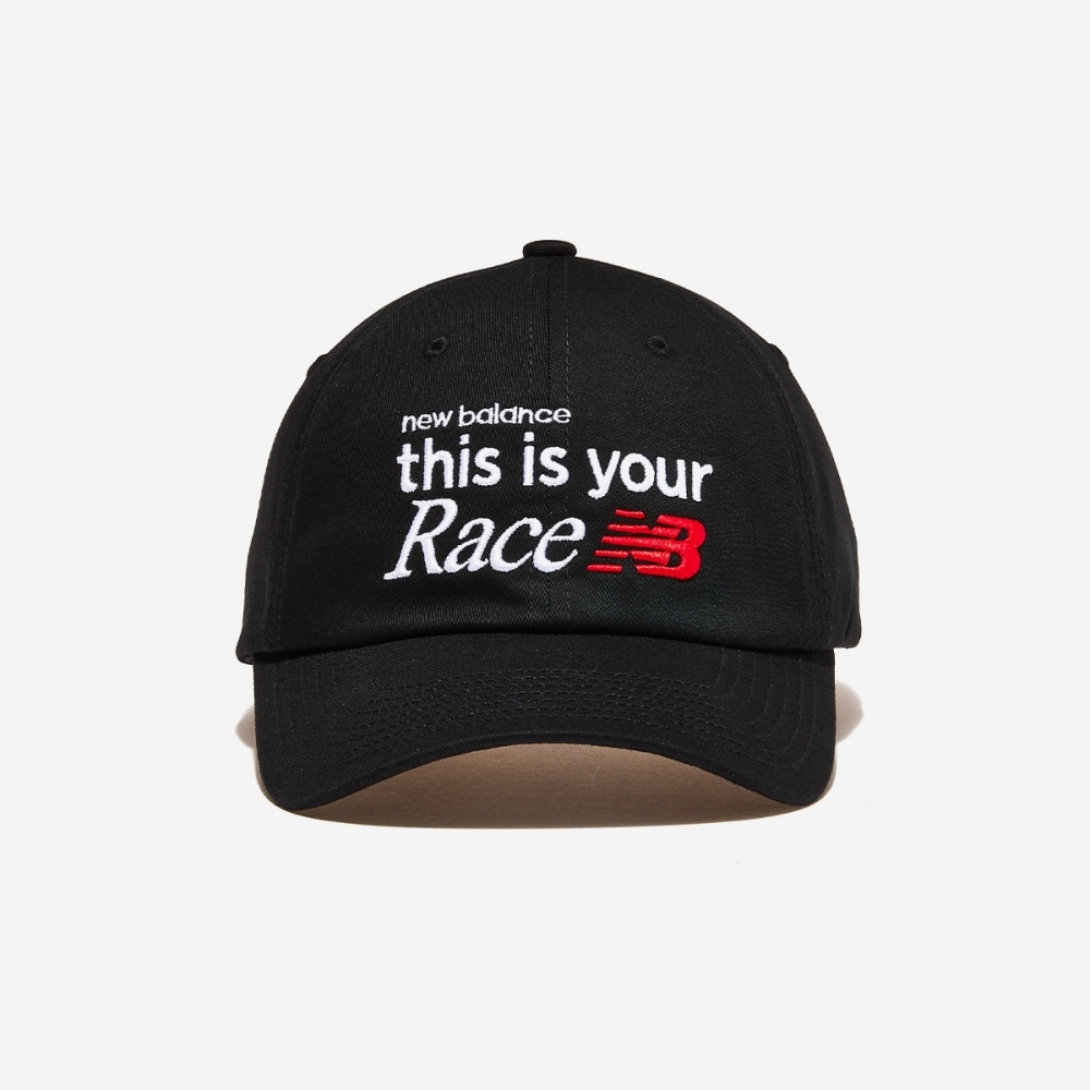 ニューバランスエッセンシャルカバーオール66 SGLレースボールキャップNBGDDAE602-(19)ブラック