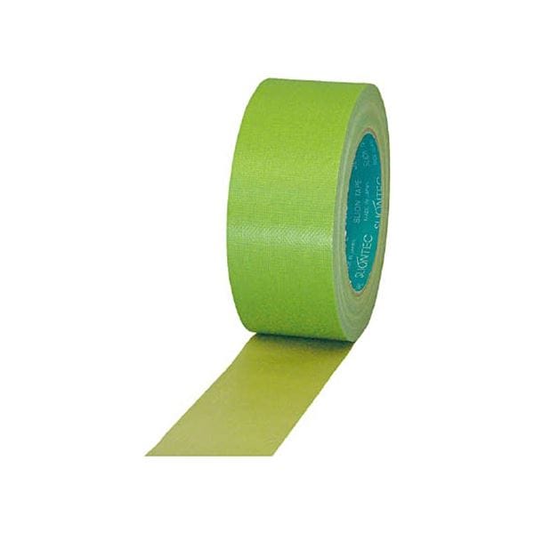 （まとめ）スリオンテック 養生用布粘着テープ 75mmx25m ライトグリーン 1巻[x10]