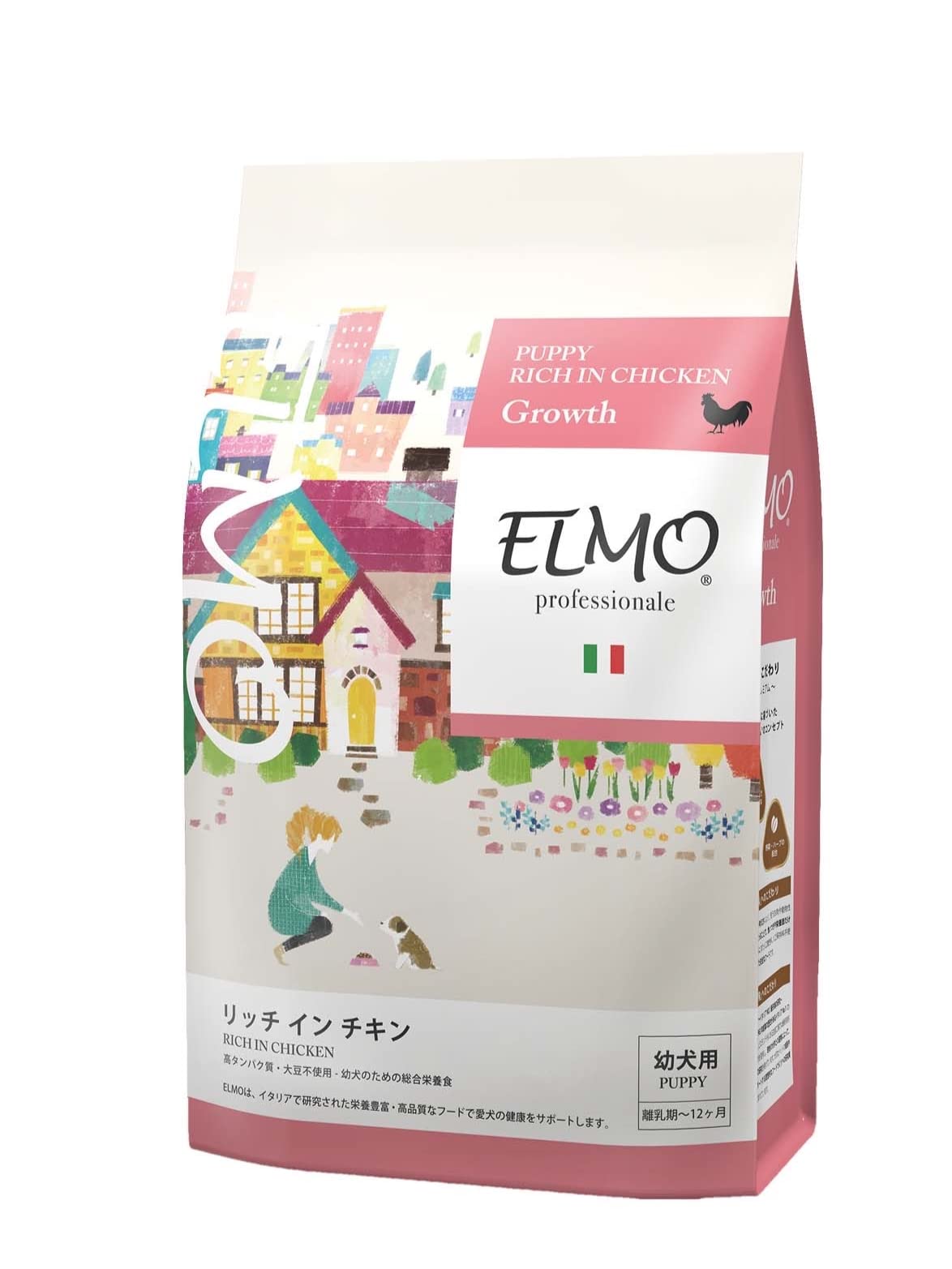 即日発送！ 【幼犬 子犬用 イタリア製ドッグフード 3kg】ELMO エルモ パピー Rich in CHICKEN リッチ イン チキン プロフェッショナーレ 3kg ドライフード ペット用 総合栄