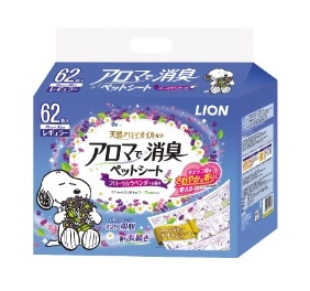 【8個セット】ライオンペット アロマで消臭 ペットシート レギュラー 62枚入り