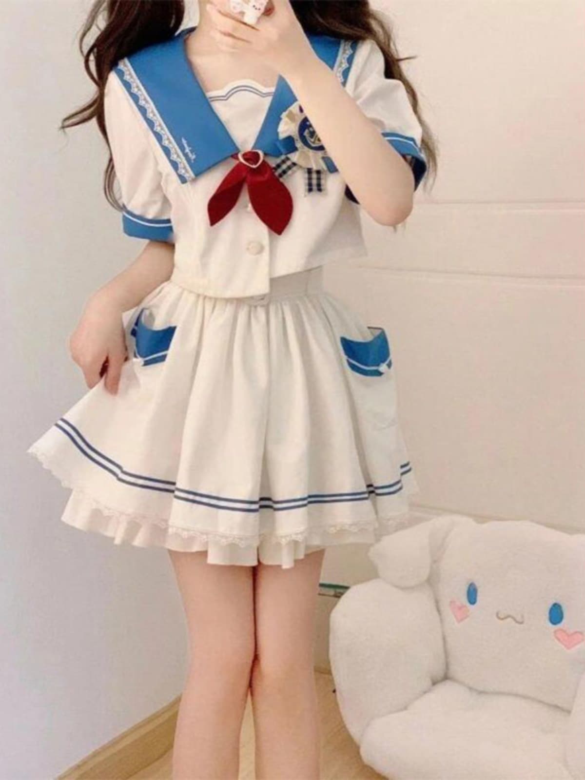 キャミソールワンピース青海軍兵学校セーラー服jk制服半袖サマースーツスカート